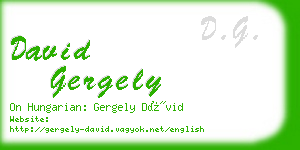 david gergely business card